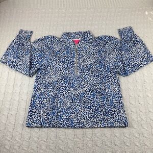 Lilly Pulitzer cabello popover jacket women’s size medium multicolor half zip